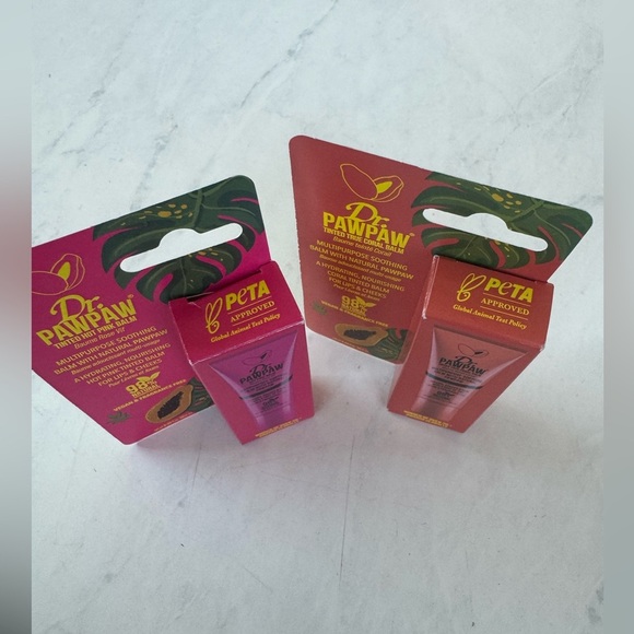 Dr Paw Paw tinted balm - 2 pack- pink & coral for cheeks and lips! 98% natural - Picture 2 of 8